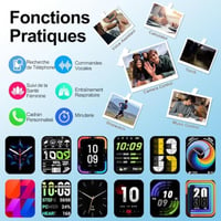 Inteligentné hodinky Hosgubo s 1,91" HD displejom, meraním tepu/spánku/SpO2, IP68 – fialové 4