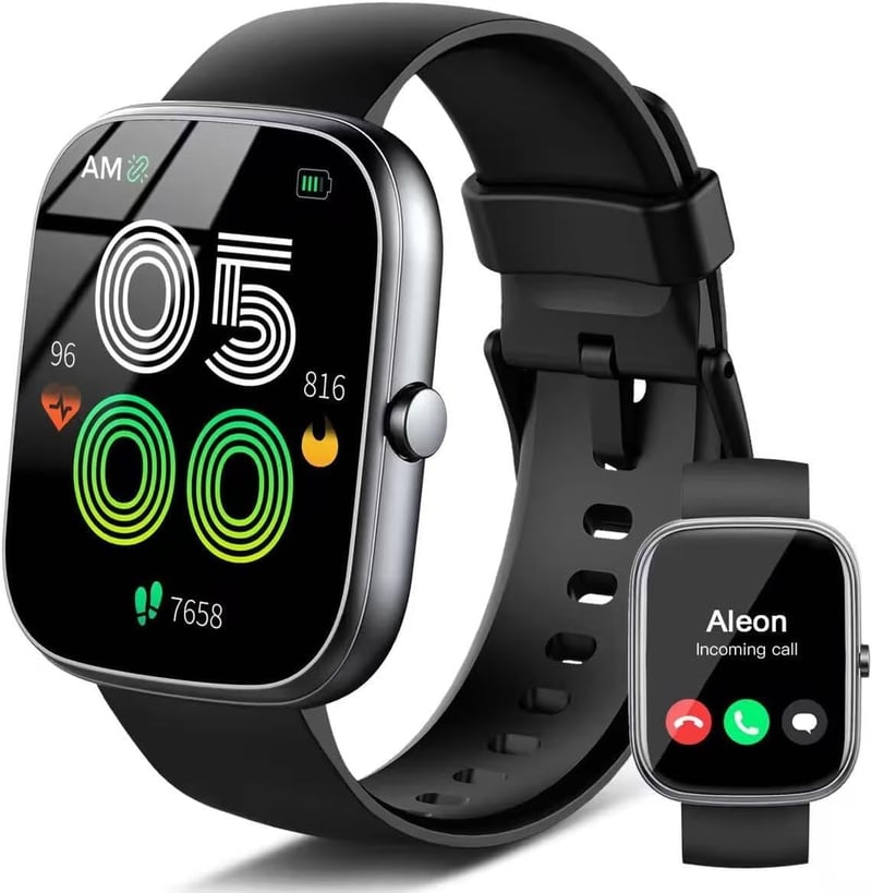 Inteligentné hodinky Hosgubo s 1,91" HD displejom, meraním tepu/spánku/SpO2, IP68 – fialové