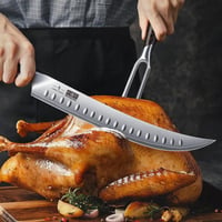 HOSHANHO vilica za meso 18 cm, dvokraka roštilj vilica za barbecue 7