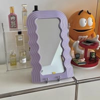 Oglindă de Perete cu Ramă Neregulată Lila Hosoncovy pentru Baie, Dormitor, Living 5