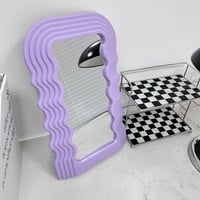Oglindă de Perete cu Ramă Neregulată Lila Hosoncovy pentru Baie, Dormitor, Living 6
