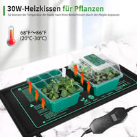 HOSPAOP Fűtőszőnyeg Növényekhez Termosztáttal, 25x52.5cm Üvegházi Fűtőlap Palántaneveléshez, Terráriumhoz és Kisállatok Számára, 50W 3