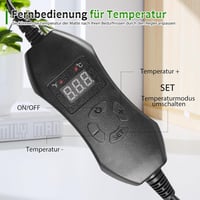 HOSPAOP Fűtőszőnyeg Növényekhez Termosztáttal, 25x52.5cm Üvegházi Fűtőlap Palántaneveléshez, Terráriumhoz és Kisállatok Számára, 50W 4