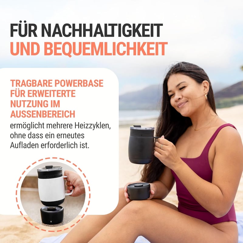 Hot Kup Önmelegítő Okos Bögre Teljes Hőmérséklet Szabályozással