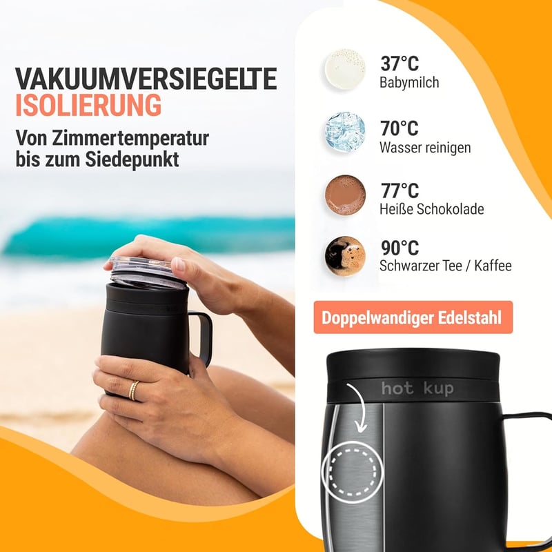 Hot Kup Önmelegítő Okos Bögre Teljes Hőmérséklet Szabályozással