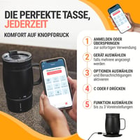 Hot Kup Önmelegítő Okos Bögre Teljes Hőmérséklet Szabályozással 2