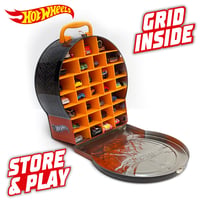 Kufřík na autíčka Hot Wheels – prenosný organizér na 29 autíčok s praktickou rukoväťou, bez autíčok 7