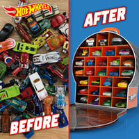 Kufřík na autíčka Hot Wheels – prenosný organizér na 29 autíčok s praktickou rukoväťou, bez autíčok 4
