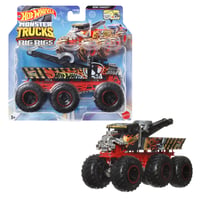 Hot Wheels Monster Trucks Big Rigs hračkársky kamión v mierke 1:64 so 6 kolesami, vhodný na ťahanie a prepravu, HWN86 5