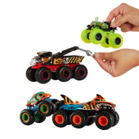 Hot Wheels Monster Trucks Big Rigs hračkársky kamión v mierke 1:64 so 6 kolesami, vhodný na ťahanie a prepravu, HWN86 7