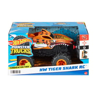 RC auto na diaľkové ovládanie Hot Wheels Monster Trucks HW Tiger Shark v mierke 1:24, s pohonom 4WD a terénnymi pneumatikami, HNV03 7