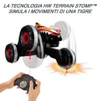 RC auto Hot Wheels Monster Trucks Tiger Shark s technológiou Terrain Stomp, režim Wheelie, jazda na 2 alebo 4 kolesách, od 4 rokov, HGV87 3