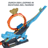 Autodráha Hot Wheels T-Rex útočí HNP77 – Hra na šikovnosť s loopingom, útok dinosaura, policajná stanica, od 4 rokov 4