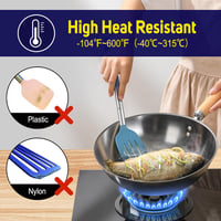 HOTEC Szilikon Spatula Készlet 2db Hőálló 315°C Rozsdamentes Acél Nyéllel Kék 5