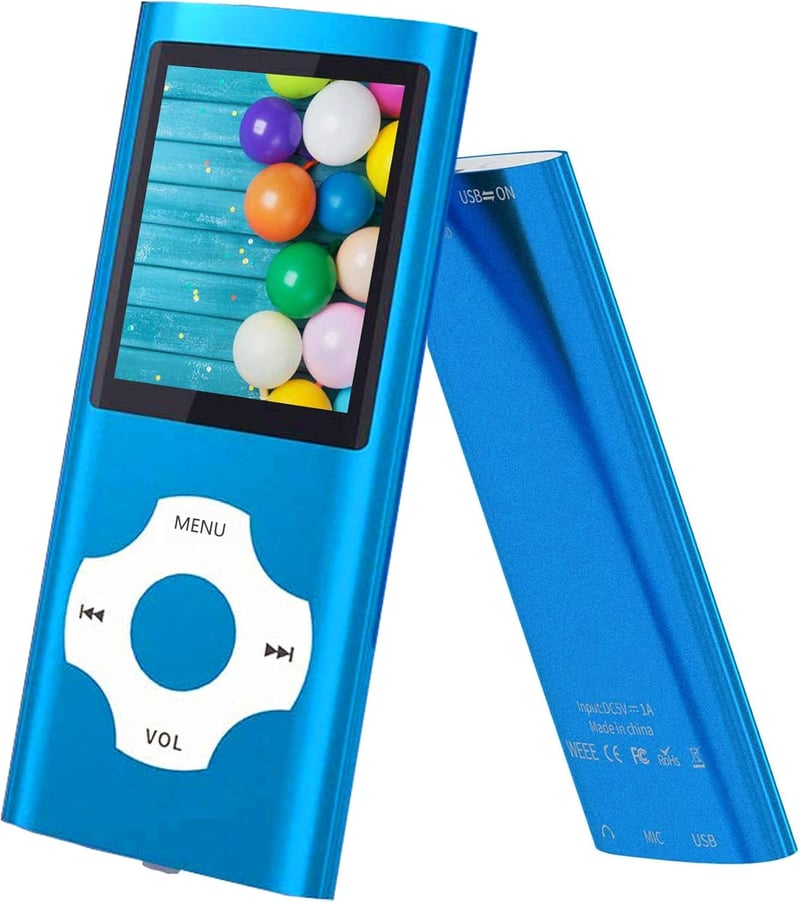 Hotechs 32GB MP3 MP4 lejátszó 1.8" LCD kijelzővel és FM rádióval - Deep blue