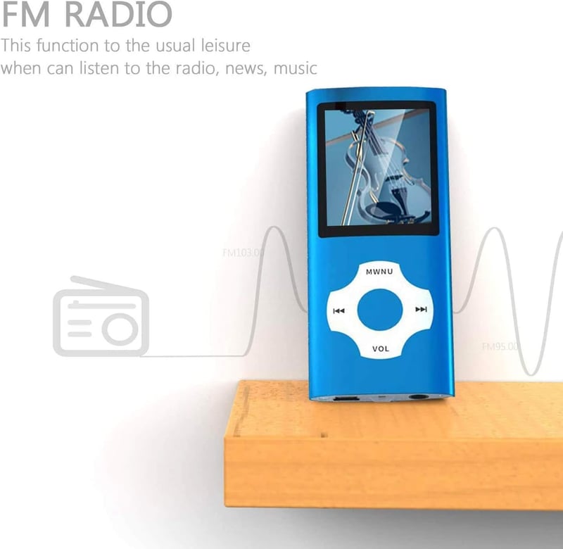 Hotechs 32GB MP3 MP4 lejátszó 1.8" LCD kijelzővel és FM rádióval - Deep blue