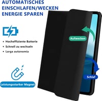 HOTLIFE iPad Air 11 hüvely billentyűzettel, M2/M3 2024/2025, toll tartóval, fekete 7