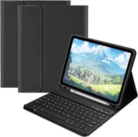 HOTLIFE iPad Air 11 hüvely billentyűzettel, M2/M3 2024/2025, toll tartóval, fekete 1