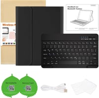 HOTLIFE iPad Air 11 hüvely billentyűzettel, M2/M3 2024/2025, toll tartóval, fekete 8
