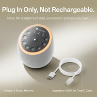 Aparat cu zgomot alb Hotmoon, alimentare USB, 40 de sunete, 8 moduri de iluminare, funcție de memorie pentru somn 7