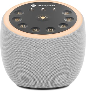 Aparat cu zgomot alb Hotmoon, alimentare USB, 40 de sunete, 8 moduri de iluminare, funcție de memorie pentru somn
