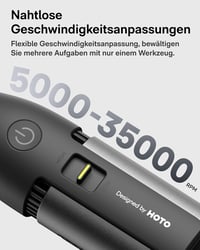 HOTO 12V Multifunkciós Forgószerszám Készlet 37 Tartozékkal, Változtatható Fordulatszám 5000-35000 RPM Vágáshoz Csiszoláshoz Gravírozáshoz 5