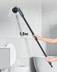 HOTO Elektromos Tisztítókefe Teleszkópos Nyéllel - IPX7 Vízálló, 6 Cserélhető Fejjel - Padlóhoz, Csempéhez, Üveghez, WC-hez - Fürdőszobai, K 2