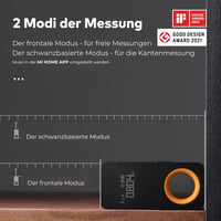 HOTO Lézeres Távolságmérő 30m Hatótáv, Bluetooth Kapcsolat, OLED Kijelző, USB-C Töltés, Digitális Lézermérő Szalag 5
