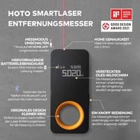HOTO Lézeres Távolságmérő 30m Hatótáv, Bluetooth Kapcsolat, OLED Kijelző, USB-C Töltés, Digitális Lézermérő Szalag 3