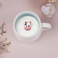 HOTUT 3D Kerámia Bögre Vicces Állat Mintás Tehén Kávé Tej Tea Ajándék Nőknek 4