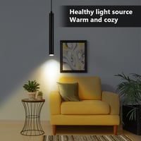 HOTUT Valcové závesné svietidlo čierne, moderná hliníková stropná lampa, nastaviteľná výška, 30 cm, do kuchyne, jedálne, spálne, baru 5