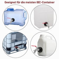 HOTUT ventil na IBC nádrž 3/4 palca, adaptér S60x6, mosadz, prípojka na 1000-litrovú nádrž na vodu s hadicovou spojkou, tesný záhradný kohútik 6