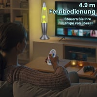 HOTUT LED lava lampa 14 inča, RGB ambijentalna rasvjeta sa 17 boja — Ima udubljenje na prednjoj strani (stanje: vidi 2. sliku) 5