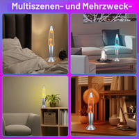 HOTUT LED lava lampa 14 inča, RGB ambijentalna rasvjeta sa 17 boja — Ima udubljenje na prednjoj strani (stanje: vidi 2. sliku) 8