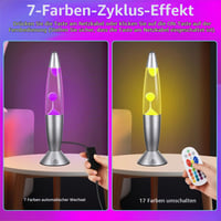 HOTUT LED lava lampa 14 inča, RGB ambijentalna rasvjeta sa 17 boja — Ima udubljenje na prednjoj strani (stanje: vidi 2. sliku) 6