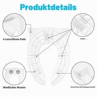 HOTUT Skladacia cestovná WC doska pre deti, 2 ks, prenosný nočník s úložnou taškou a odmeňovacími nálepkami, protišmykový, biely 3