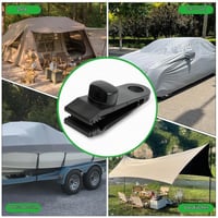 HOTUT set kvačica za ceradu, set od 20 komada, 10 kvačica za ceradu i 10 elastičnih vezica, zatezač za fiksiranje kamping šatora, snažna stezaljka za šator, za tende, piknik i planinarenje 7