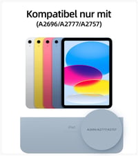 HOU Billentyűzetes Tok iPad 10. Generáció 10.9" 2022 - Állítható Szögű Smart Folio Mágneses Töltéssel Fehér 2