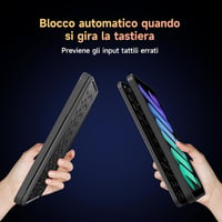 HOU Bluetooth Billentyűzetes Tok iPad Mini 6 (2021) 8.3" Tablethez - 150° Mágnesesen Levehető, Ütésálló Védőtok USB-C Töltéssel, Fekete 7
