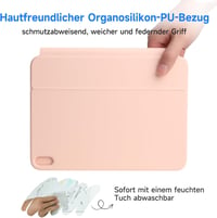 HOU iPad 10 Billentyűzet Trackpaddal - 7 Színű Háttérvilágítás, Mágneses Tok, QWERTZ Kiosztás, 10. Generációs iPad 2022 Kompatibilis, Rózsas 5