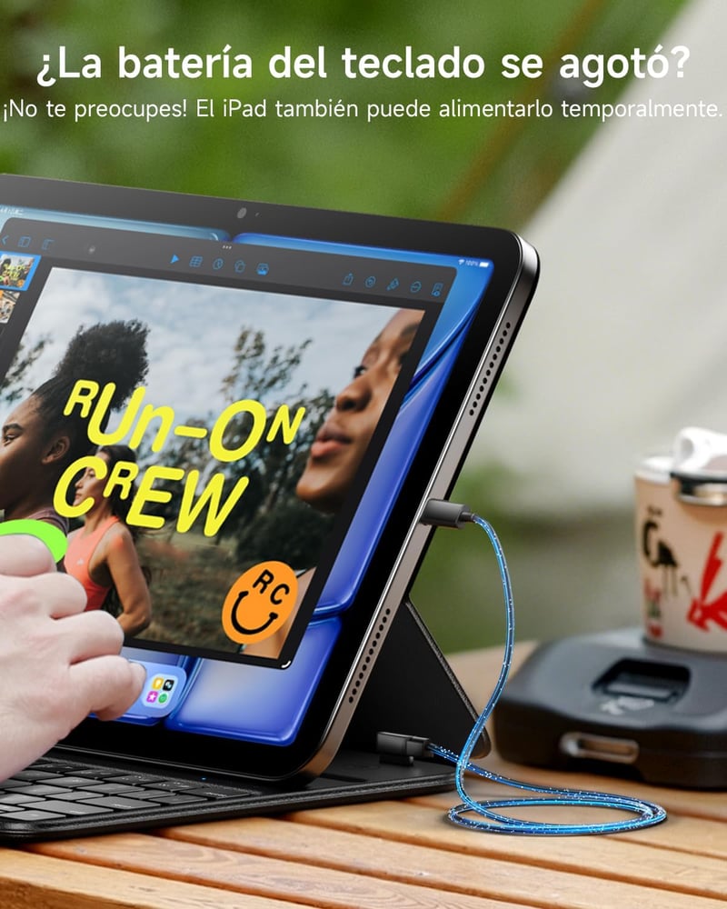 HOU iPad 10. és 11. Generáció Billentyűzet Tok Mágneses Tartóval, Bluetooth Kapcsolat, Fekete Műbőr, Vékony Dizájn