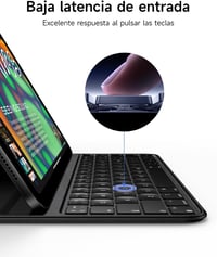 HOU iPad 10. és 11. Generáció Billentyűzet Tok Mágneses Tartóval, Bluetooth Kapcsolat, Fekete Műbőr, Vékony Dizájn 5