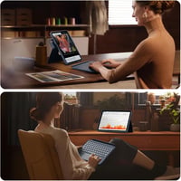 HOU iPad 10. generáció billentyűzetes tok forgó billentyűzettel, 7 színű háttérvilágítás - kék 5