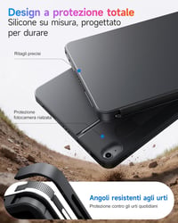 HOU iPad 11/10 Generáció Billentyűzetes Tok Forgatható Billentyűzettel és Ceruzatartóval 3