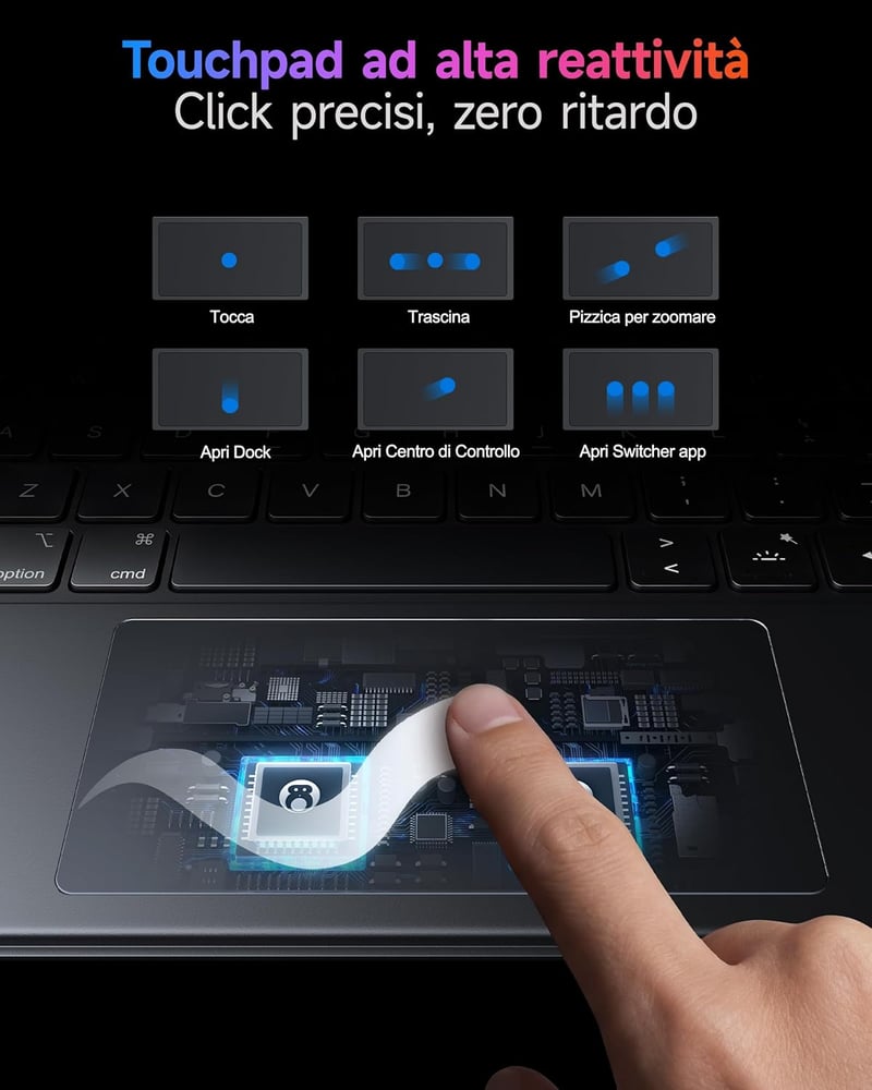 HOU iPad 11/10 Generáció Billentyűzetes Tok Forgatható Billentyűzettel és Ceruzatartóval