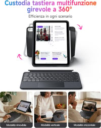 HOU iPad 11/10 Generáció Billentyűzetes Tok Forgatható Billentyűzettel és Ceruzatartóval 2