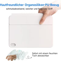HOU iPad 11/10 Generációs Billentyűzetes Tok - Mágneses Állvány, 7 Színű Háttérvilágítás, QWERTZ Kiosztás, Bluetooth, Fehér 5