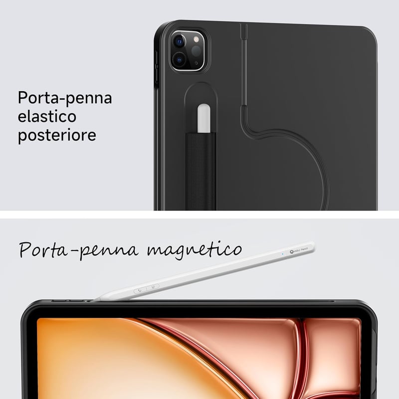 HOU iPad Air 11 M2 2024 Mágneses Billentyűzetes Tok Touchpad-dal