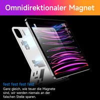 HOU iPad Air 11 (M3 2025/M2 2024)/Air 5/Air 4 Bluetooth Billentyűzetes Tok, iPad Pro 11 Kompatibilis, 7 Színű RGB Háttérvilágítás, Touchpad, 4
