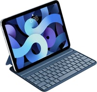 HOU iPad Air 5 2022 Billentyűzet Tok, Pro 11 Hüvelyk Mágneses Töltő, Ultra Vékony QWERTZ Kék Folio Védőtok 1